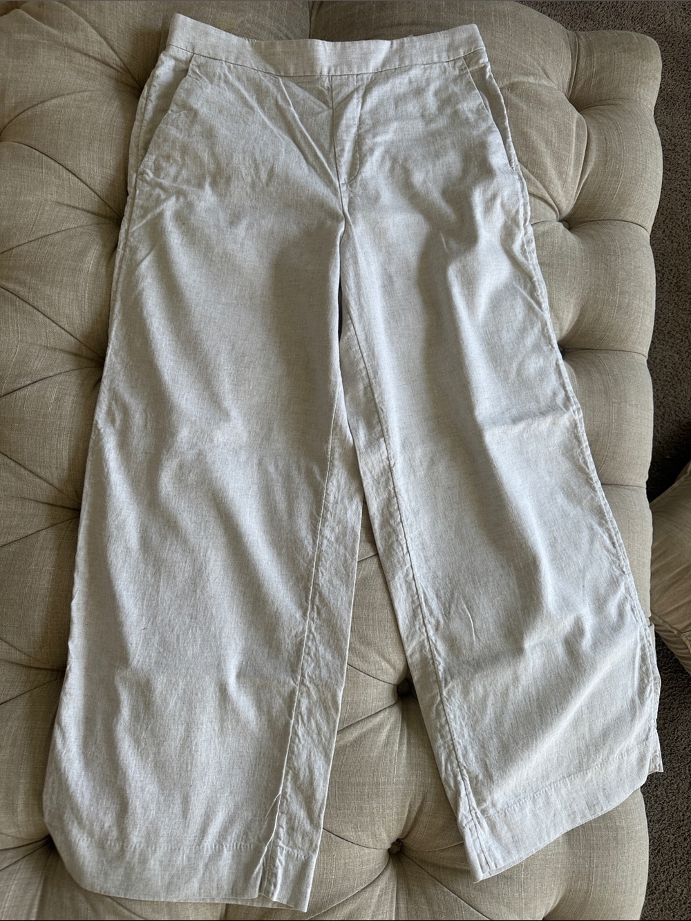 Banana Republic Light Wide-Leg Chinos - Neutral Tone